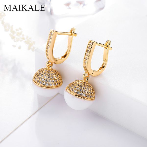 

dangle & chandelier romantic black/white ceramic ball drop earrings for women gold/ cubic zirconia color long wedding jewelry gifts, Silver