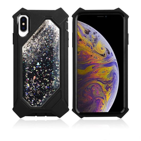 

quicksand case for iphone 6 7 8 plus three anti-mobile phone shell star flash quicksand for iphone 8 phone case b