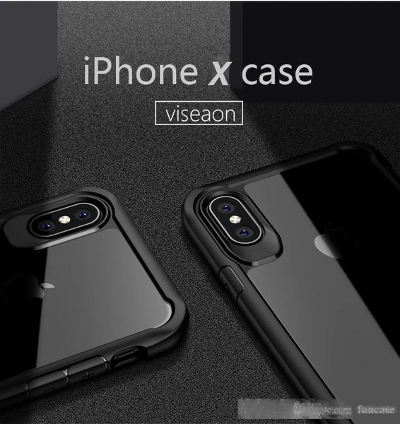 

viseaon case shockproof transparent armor soft tpu rubber hard cover for iphone xs max xr x 8 7 6 6s plus samsung galaxy s10 e s9 s8 note