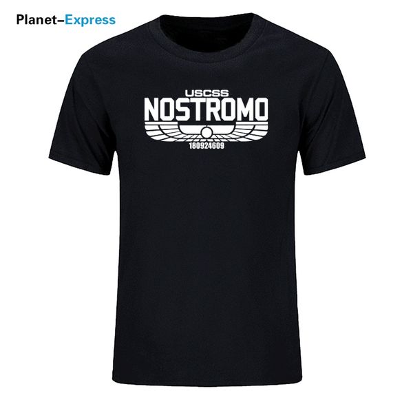 

2019 summer men's uscss nostromo printed t-shirt cotton alien weyland yutani t shirt mens summer short sleeve tee plus size