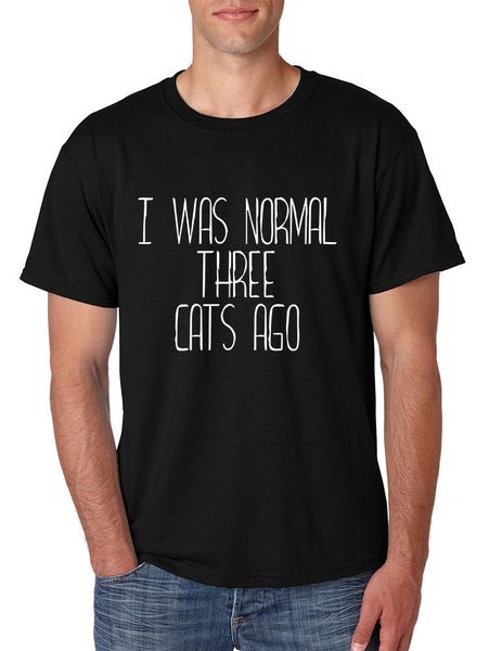 

new men's t shirt i was normal 3 kitten ago funny pets shirt cute new men summer casuals t-shirts fashion classic tee