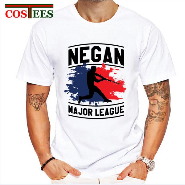 

negan men t shirt negan major league jersey shirts summer custom short sleeve the walking dead negan t-shirts homme