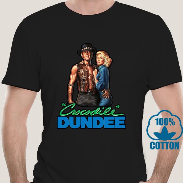 

2763a crocodile dundee movie mens tee shirt fitness t shirts cool logo t-shirt 100% cotton t-shirts short shirts for men