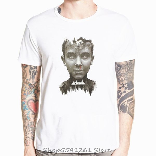 

незнакомец вещи тенниска tv show третий сезон с коротким рукавом мужчины белый оригинал tshirt новое прибытие смешная тенниска вскользь tops