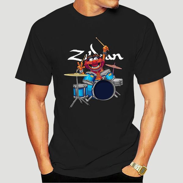

fashion the muppet show zildjian drums black t-shirt size s-3xl tee hoodie-0054d