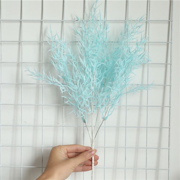 

decorative flowers & wreaths 2pcs beautiful artificial plastic bamboo leaf grass dense fog pink mist fake flower bridal bouquet wedding deco