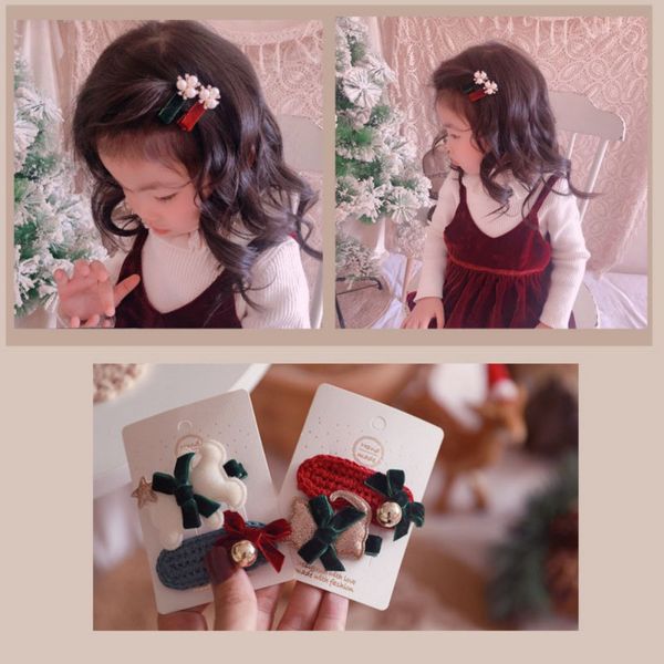 

girls accessories headbands for girl kids infant hairpin christmas new year children hair accessories girls wool 7 colors hot, Slivery;white