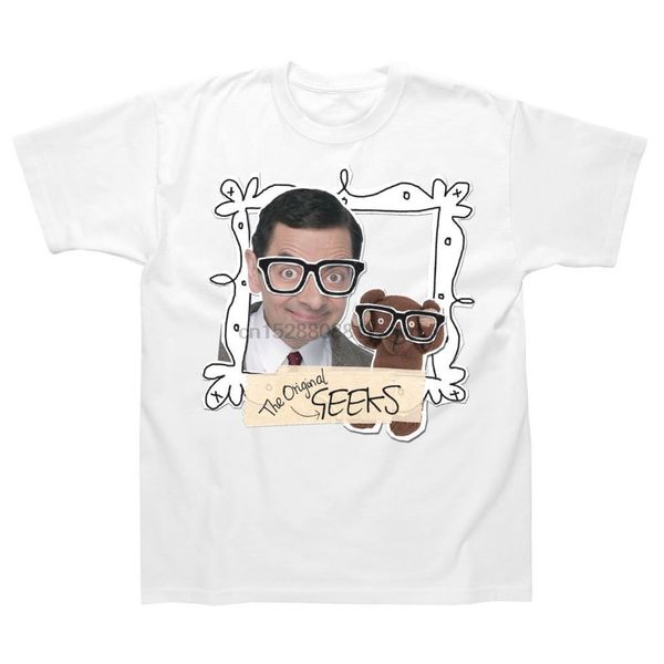 

official mens mr bean original geeks retro t-shirt - teddy bear tv new