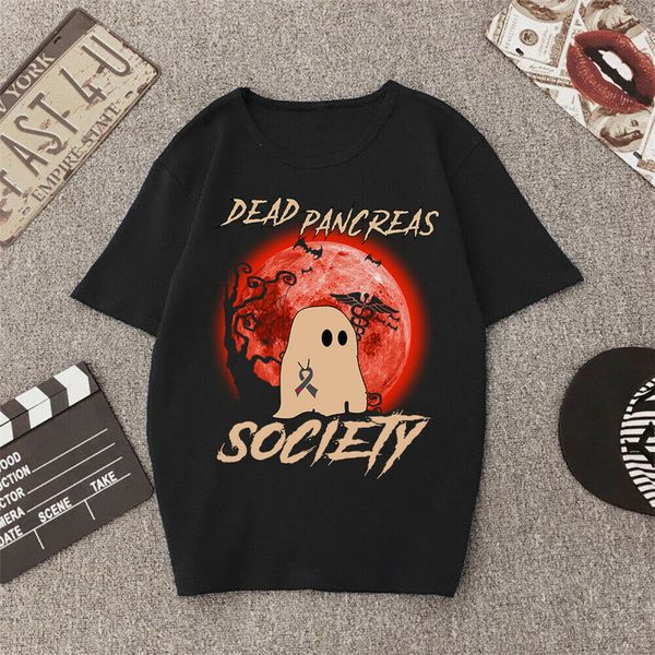 

dead pancreas society halloween classic black t shirt gift for menwomen retro o neck tee shirt
