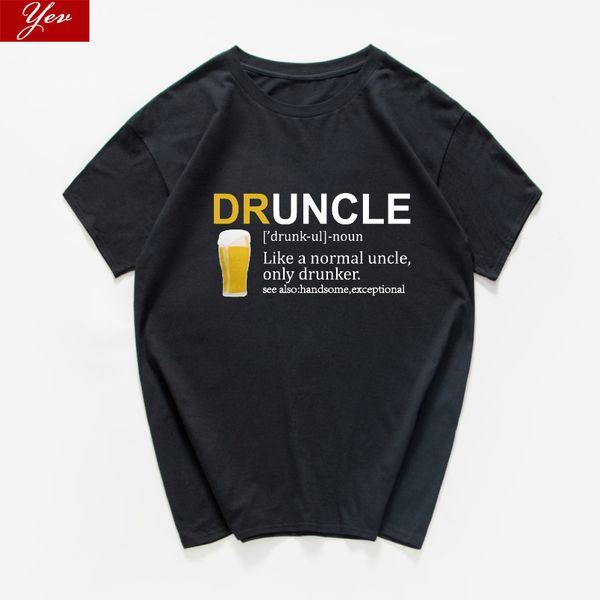 

druncle funny t shirt men uncle drunker programmer tee beer t-shirt sarcastic graphic novelty humor men's t-shirt men clothes