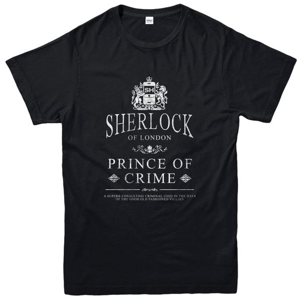 

2020 summer fashion sherlock holmes t-shirt, sherlock of london - of crime tee tee shirt
