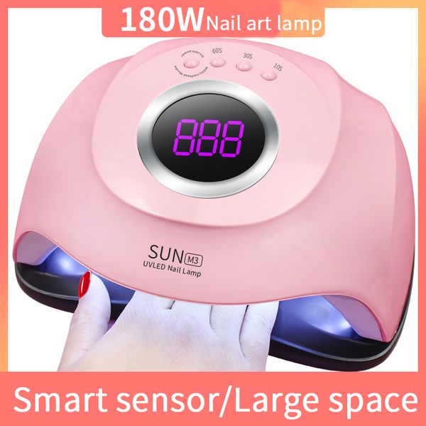 

6/36/54/180w uv lamp led nail lamp nail dryer for all gels polish sun light infrared sensing manicure tool dryer
