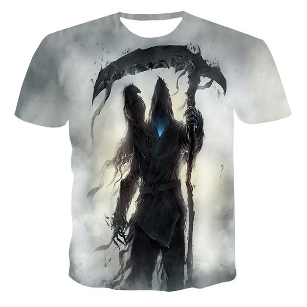 

new creativity skull print the 3d print shirts oversized horror kawaii men clothing