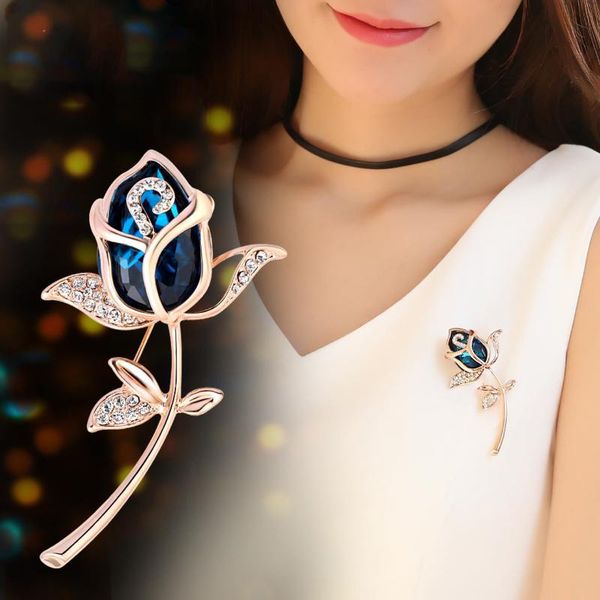 

элегантный кристалл rhinestone цветочный тюльпаны броши женщины металл шарф пряжки костюм пальто платье pin отворотом корейских аксессуары д, Gray