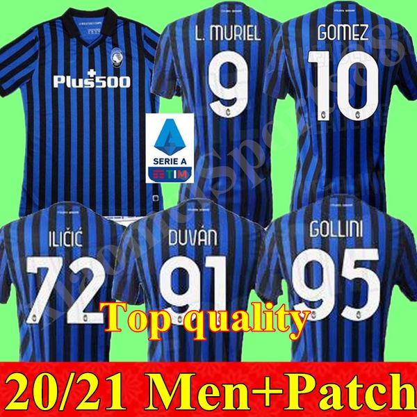 

20 21 atalanta soccer jerseys de roon 2020 2021 atalanta bc supporter jersey duvan football shirt ilicic jersey pasalic gomez soccer shirt, Black;yellow