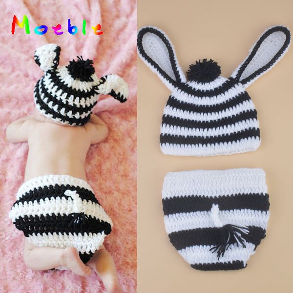 

cute zebra newborn baby coming home outfits crochet baby hat&diaper clothing set knitted halloween costume mzs-15080, Yellow
