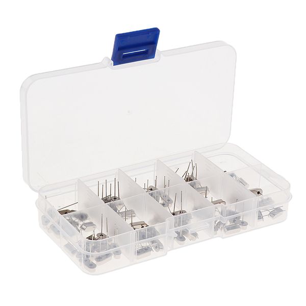 

100x quartz crystal oscillator resonator assortment kit aluminum