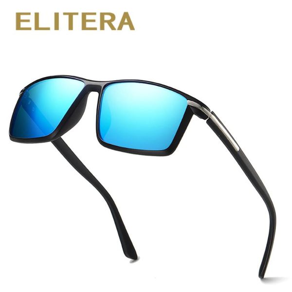

elitera brand design classic polarized sunglasses men women tr90 legs outdoor sports sun glasses uv400 eyewear, White;black