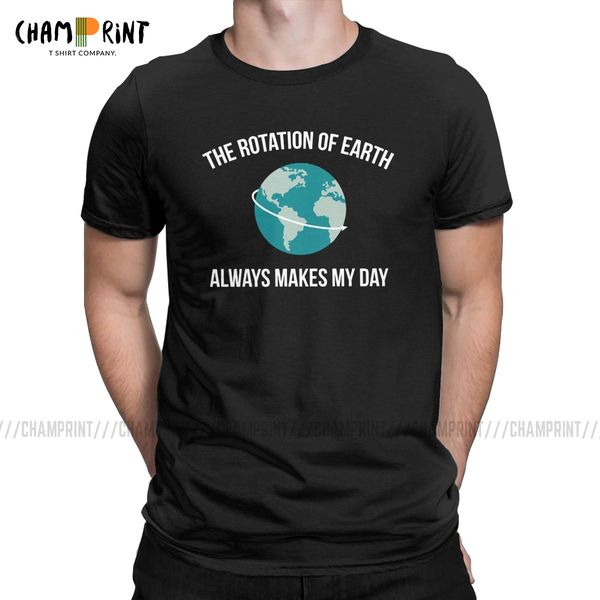 

the rotation of earth t-shirt for men earth day protect environment awesome pure cotton tee shirt o neck t shirts printed