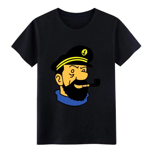 

captain haddock tintin cartoon comic t shirt custom 100% cotton s-xxxl pattern fitness humor summer style trend shirt