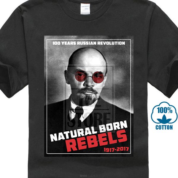 

funny printed shirt crew neck men short sleeve vladimir lenin t shirt russian communist revolution 100 years 1917 2019 marx