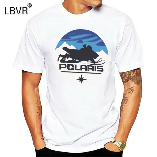 

polaris men's logo cotton circle sled tee snowmobile mountain scape design