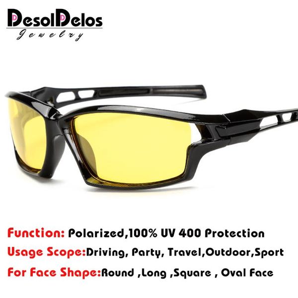 

night vision glasses for headlight polarized driving sunglasses yellow lens uv400 protection eyewear for driver gafas de sol dd, White;black