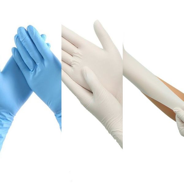 

nitrile real white 100pcs disposable rubber latex food laboratory cleaning plastic 12 inch long xwou
