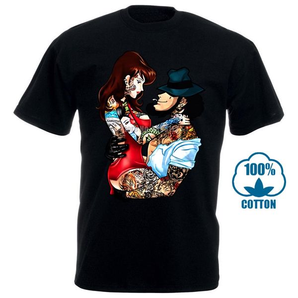 

t shirt t shirt uomo divertente fujiko jigen lupin 3 arsene manga anime colour funny printed
