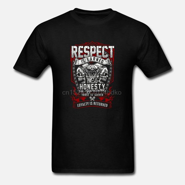 

respect is earned loyalty is returned biker men short sleeve t-shirt