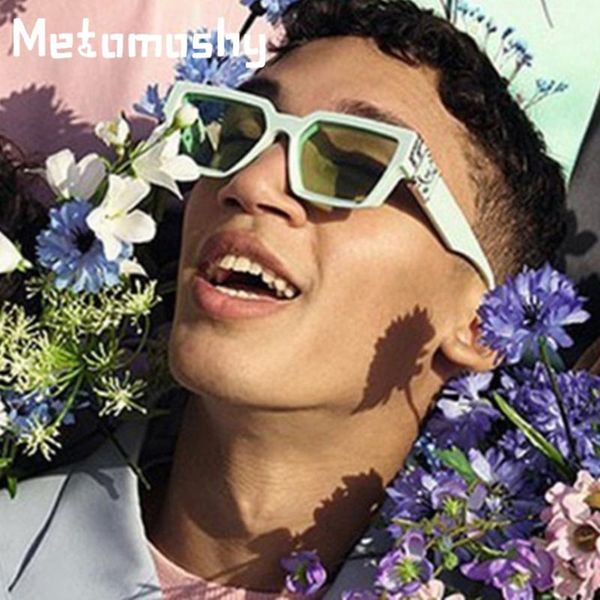 

new square sunglasses women men 2020 fashion brand design shades men sun glasses uv400 vintage glasses sliver black eyewear, White;black