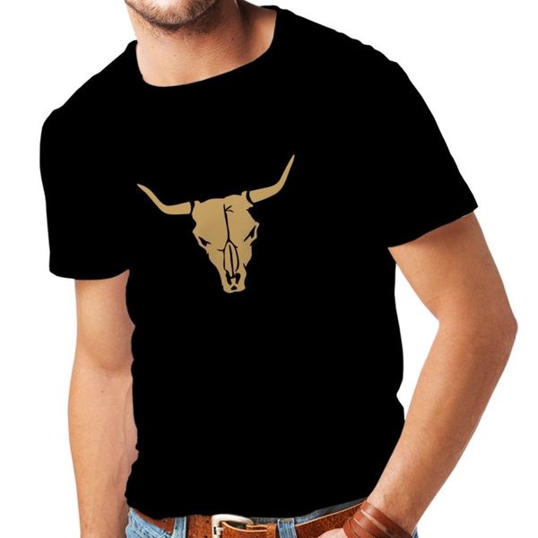 

funny men t shirt white t-shirt tshirts black tee t-shirt male bull skull barb wire farm country