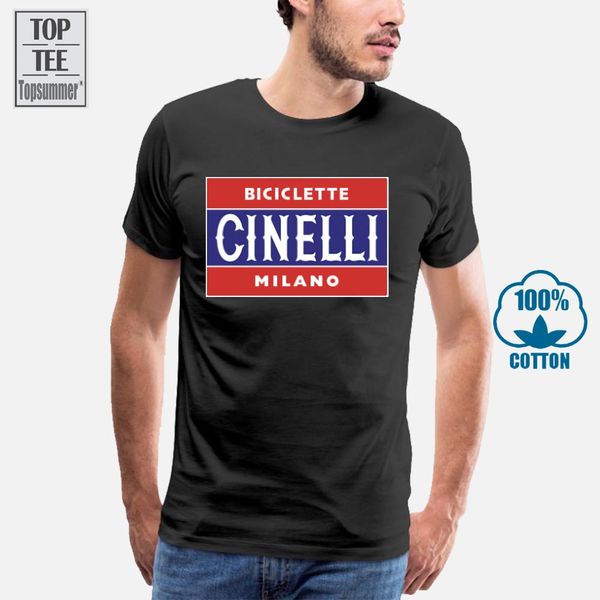 

new cool велосипед ретро biciclette cinelli milano men's black t shirt размер s 4xl
