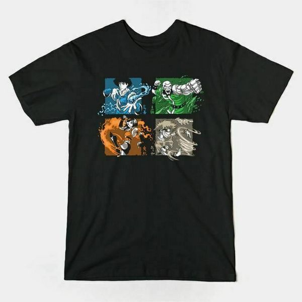 

the last airbender x ковбой бибоп jazzbenders смешные mashup черная футболка хлопок customize tee shirt