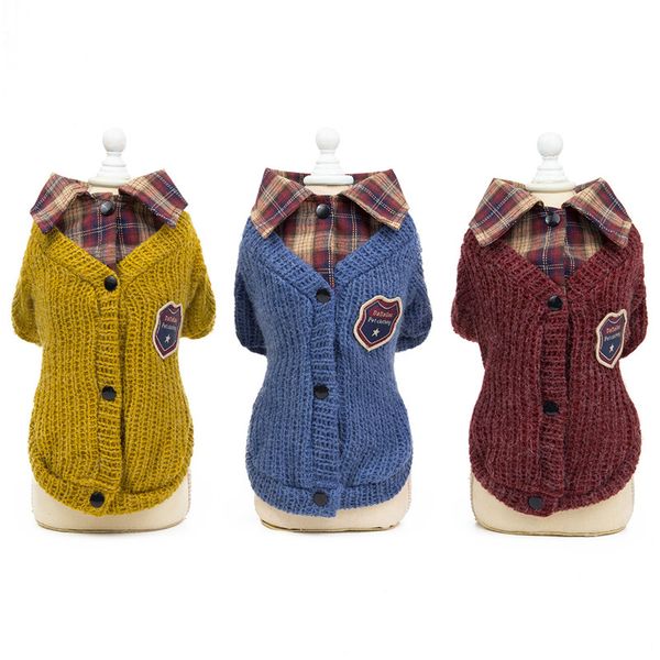

3 colors puppy dog sweatshirt winter warm pet clothes for small dogs yorkshire shih tzu clothing dog cat sweater kurtka dla psa