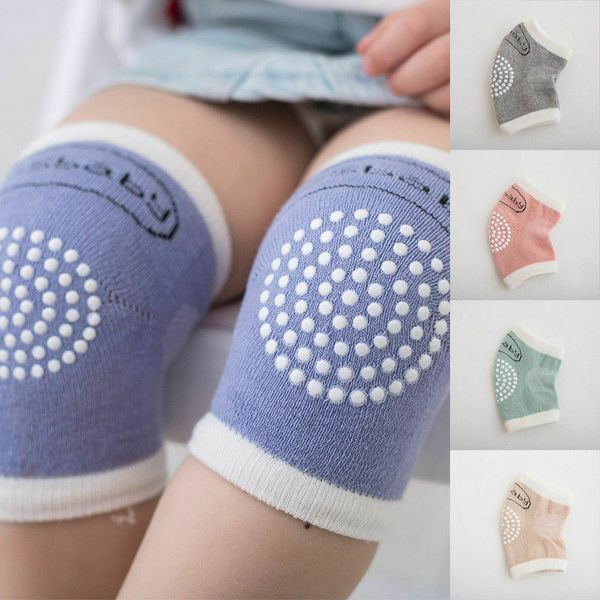 

elbow & knee pads 1pc baby kids toddler sports safety crawling pad anti-slip cushion protector, Black;gray