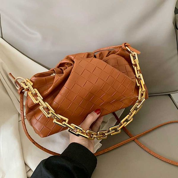 

woven gold chain lizard pattern for women 2020 winter armpit bag lady shoulder handbag female travel hand bag