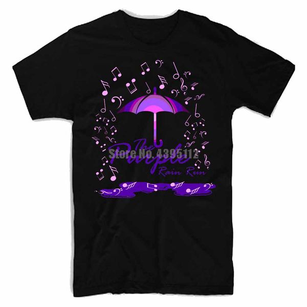 

the purple rain run women's funny t shirts hip hop streetwear t shirt femmes humour tee shirt short sleeves t-shirt black top