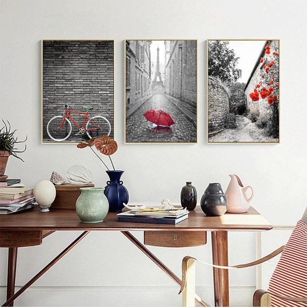 

paintings abstract european retro black and white architectural landscape was all a dream canvas painting art pictures decoration