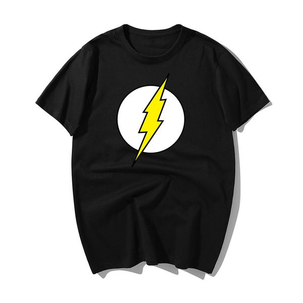 

fashion the big bang theory t-shirt the flash print men short sleeve cotton t shirts mens casual tee shirt hip hop streetwear