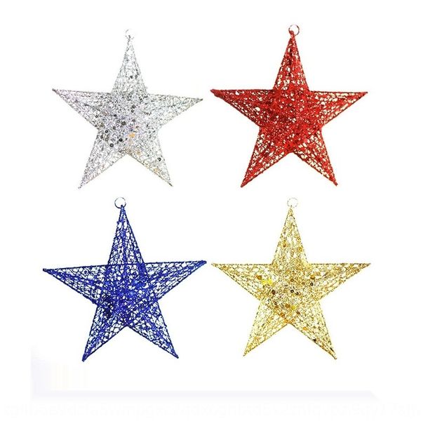 

christmas s iron three-dimensional new year's day christmas decorations iron five-pointed star decoration three-dimensional five-pointe