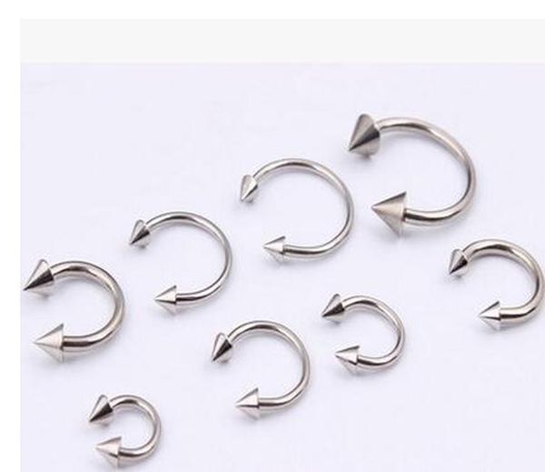 

кольцо для губ бровь оп основные mixed анти u кольцо стали круговых ювелирных изделий тела штанги кольцо подкова тип allergy подкова spike р, Silver