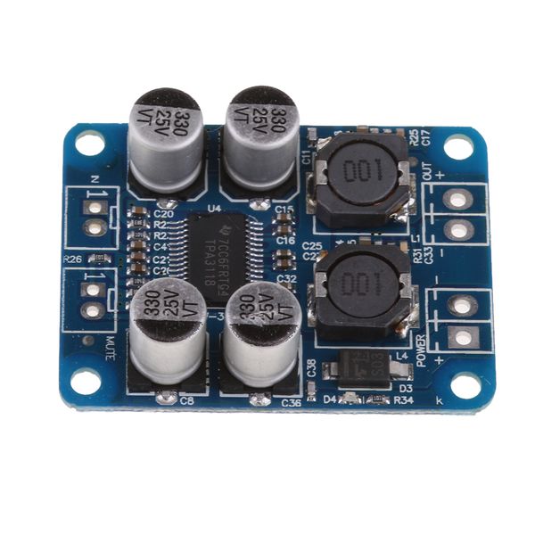 

tpa3118 pbtl mono digital amplifier board 60w audio power module dc 8-24v