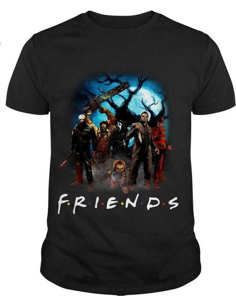 

ужасы character друзья tv show t-shirt men black s-3xl vinatge halloween бесплатная доставка tee shirt