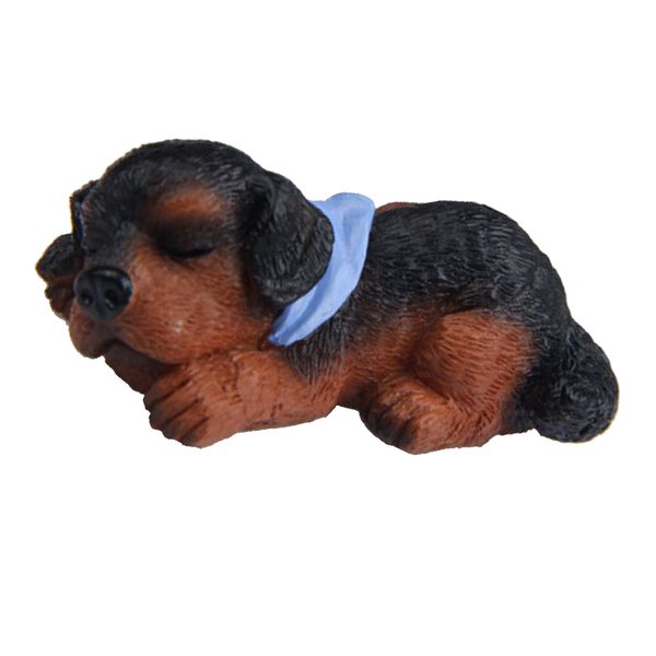 

resin miniature lying corgi dog figurine micro landscape bonsai pot decor