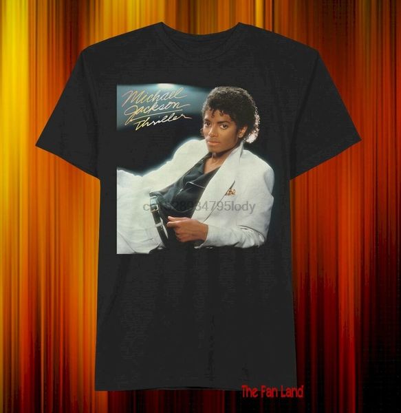

new michael jackson thriller 1982 black retro vintage mens t-shirt