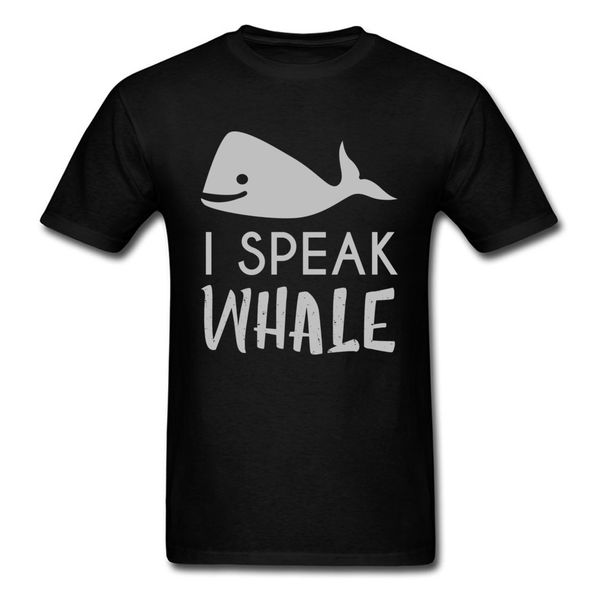 

я говори кит tops мужчины crew neck tshirts день труда футболка с коротким рукавом футболки для студентов забавных 100% хлопок на заказ одеж