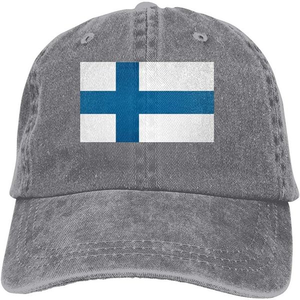 

финляндия флаг унисекс soft casquette cap vintage регулируемых бейсболки, Blue;gray