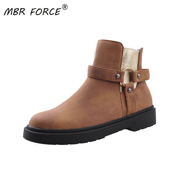

mbr force new vintage ladies round toe women boots plus size 34-43 woman shoes party shopping motorcycle cowboy platform boots, Black