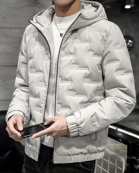

selling designer luxury mens down jackets autumn winter europe america lightweight jacket casual solid color hoodie men short down coat, Black